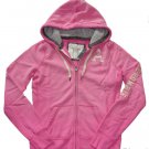ABERCROMBIE & FITCH WOMENS MELANIE PINK FLEECE HOODIE ZIP-UP SWEATSHIRT SZ M NWT