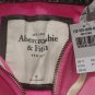ABERCROMBIE & FITCH WOMENS MELANIE PINK FLEECE HOODIE ZIP-UP SWEATSHIRT SZ M NWT
