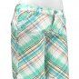 ROXY BY QUICKSILVER JUNIORS SEAFOAM MADRAS PLAID BERMUDA KNEE SHORTS SZ 3 NWT