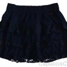 ABERCROMBIE & FITCH WOMENS EVE NAVY CHIFFON LACE RUFFLE TIERED MINI SKIRT L NWT