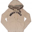 ABERCROMBIE & FITCH WOMENS MELANIE CREAM FLEECE HOODIE ZIP-UP SWEATSHIRT XS NWT