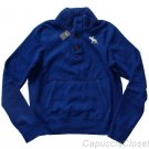 ABERCROMBIE & FITCH MENS CASCADE LAKES BLUE FLEECE SWEATSHIRT SWEATER SZ XXL NWT