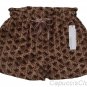 CALVIN KLEIN JEANS WOMENS FLOWY DRAWSTRING KHAKI BROWN PRINT SHORTS SZ 2 NEW NWT