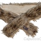 ABERCROMBIE & FITCH CREAM COMFY FAUX FUR ACRYLIC WOOL KNIT SCARF WRAP NWT $98