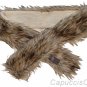 ABERCROMBIE & FITCH CREAM COMFY FAUX FUR ACRYLIC WOOL KNIT SCARF WRAP NWT $98