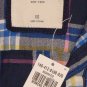 ABERCROMBIE & FITCH WOMENS JESSA NAVY PLAID BUTTON DOWN TUNIC SHIRT XS NEW NWT