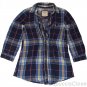 ABERCROMBIE & FITCH WOMENS JESSA NAVY PLAID BUTTON DOWN TUNIC SHIRT SZ M NEW NWT