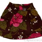 ABERCROMBIE & FITCH WOMENS MARIA BROWN BURGUNDY FLORAL PRINT MINI SKIRT SZ L NWT