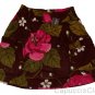 ABERCROMBIE & FITCH WOMENS MARIA BROWN BURGUNDY FLORAL PRINT MINI SKIRT SZ S NWT