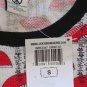 LUCKY BRAND JEANS WOMENS RED BLACK FAN PRINT THERMAL SHIRT TOP SZ S NEW NWT $54