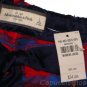 ABERCROMBIE & FITCH WOMENS RANDI RED PLAID FLANNEL SLEEP SHORTS BOXERS L NEW NWT