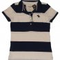 ABERCROMBIE & FITCH WOMENS MICHELLE NAVY WHITE STRETCH POLO SHIRT TOP XS NEW NWT