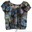 ABERCROMBIE & FITCH GILLIAN FLORAL SHEER RUFFLE CHIFFON BLOUSE SHIRT TOP XS NWT