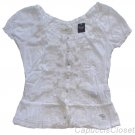 ABERCROMBIE & FITCH MELANIE WHITE FLORAL LACE EMBELLISHED BOHO TOP SHIRT S NWT