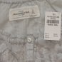 ABERCROMBIE & FITCH MELANIE GREY FLORAL LACE EMBELLISHED BOHO TOP SHIRT SZ S NWT