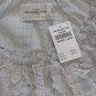 ABERCROMBIE & FITCH MELANIE GREY FLORAL LACE EMBELLISHED BOHO TOP SHIRT XS NWT