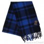 ABERCROMBIE & FITCH WOMENS BLUE NAVY SOFT COZY PLAID FRINGE SCARF NEW NWT $58