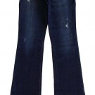 ABERCROMBIE & FITCH THE A&F BOOT DARK DESTROYED STRETCH DENIM JEANS 6L 28/35 NWT