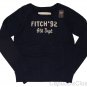 ABERCROMBIE & FITCH WOMENS TRISTEN NAVY BLUE LOGO FLEECE SWEATSHIRT TOP SZ L NWT
