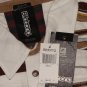 BILLABONG MENS FREEMONT WHITE BROWN STRIPE COTTON POLO SHIRT SZ S SMALL NEW NWT