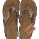 BED STU MENS UPSIDE BLUE PLAID SUEDE FLIP FLOPS SANDALS SHOES SIZE 9 NEW NWT