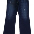 ABERCROMBIE & FITCH A&F BOOT DARK DESTROYED STRETCH DENIM JEANS SZ 10R 30/33 NWT