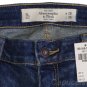 ABERCROMBIE & FITCH THE A&F BOOT STRETCH DENIM MEDIUM TINTED JEANS 6L 28/35 NWT