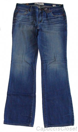 ABERCROMBIE & FITCH EMMA BOOTCUT STRETCH DENIM MEDIUM WASH JEANS 12R 31/33 NWT