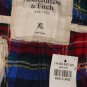 ABERCROMBIE & FITCH ROCKY FALLS NAVY PLAID FLANNEL SLEEP PAJAMA PANTS SZ XL NWT
