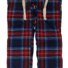 ABERCROMBIE & FITCH ROCKY FALLS NAVY BLUE PLAID FLANNEL SLEEP PAJAMA PANTS L NWT