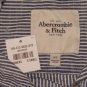 ABERCROMBIE & FITCH NAVY STRIPE HAVEN BUTTON DOWN OXFORD SHIRT TOP SZ XS NEW NWT