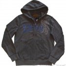 LUCKY BRAND JEANS MENS GREY GOTHIC ZIP HOODIE FLEECE SWEATSHIRT SZ S NEW NWT $88