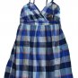 ABERCROMBIE & FITCH WOMENS KALI NAVY BLUE PLAID FLIRTY SUN DRESS SZ M NEW NWT