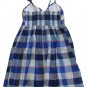 ABERCROMBIE & FITCH WOMENS KALI NAVY BLUE PLAID FLIRTY SUN DRESS SZ M NEW NWT
