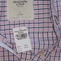 ABERCROMBIE & FITCH JANNA PINK NAVY WHITE PLAID BUTTON DOWN OXFORD SHIRT L NWT