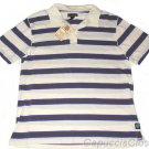 LUCKY BRAND JEANS MENS IVORY STRIPE COTTON POLO SHIRT SZ S SMALL NEW NWT