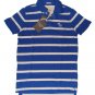 ABERCROMBIE & FITCH MENS ALLEN MOUNTAIN BLUE STRIPE POLO SHIRT S SMALL NEW NWT