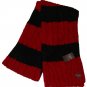 ABERCROMBIE & FITCH MENS NAVY BLUE RED CLASSIC CABLE KNIT ACRYLIC SCARF NEW NWT