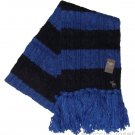ABERCROMBIE & FITCH WOMENS BLUE NAVY CLASSIC CABLE KNIT WOOL STRIPE SCARF NWT