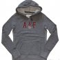 ABERCROMBIE & FITCH WOMENS SKYLER GREY FLEECE HOODIE SWEATSHIRT TOP SZ L NEW NWT