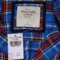 ABERCROMBIE & FITCH WOMENS HAILEY BLUE PLAID BUTTON DOWN OXFORD SHIRT TOP S NWT