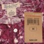 LUCKY BRAND JEANS WOMENS CARLY ROSE PRINT PINK HENLEY TEE SHIRT TOP SZ M NEW NWT