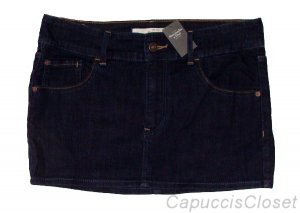 ABERCROMBIE & FITCH MARLIE DARK RINSE STRETCH DENIM MINI JEANS SKIRT 10 NEW NWT