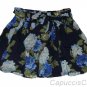 ABERCROMBIE & FITCH WOMENS KAYLIE BLUE FLORAL PRINT SASH BELT MINI SKIRT XS NWT