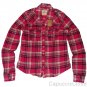 HOLLISTER CALIFORNIA ORANGE COUNTY PINK MULTI PLAID BUTTON DOWN SHIRT S NEW NWT