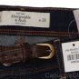ABERCROMBIE & FITCH WOMENS MARIA DARK DENIM JEAN SHORTS W/ BELT SZ 6 28 NEW NWT
