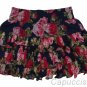 ABERCROMBIE & FITCH WOMENS KATRINA NAVY FLORAL TIERED RUFFLE MINI SKIRT SZ L NWT