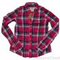 HOLLISTER CALIFORNIA BROOKS STREET PINK PLAID BUTTON DOWN SHIRT SZ XS NEW NWT