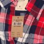 HOLLISTER CALIFORNIA JACK CREEK RED NAVY PLAID BUTTON DOWN SHIRT SIZE M NEW NWT