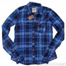 HOLLISTER CALIFORNIA BROOKS STREET BLUE PLAID BUTTON DOWN SHIRT SIZE S NEW NWT